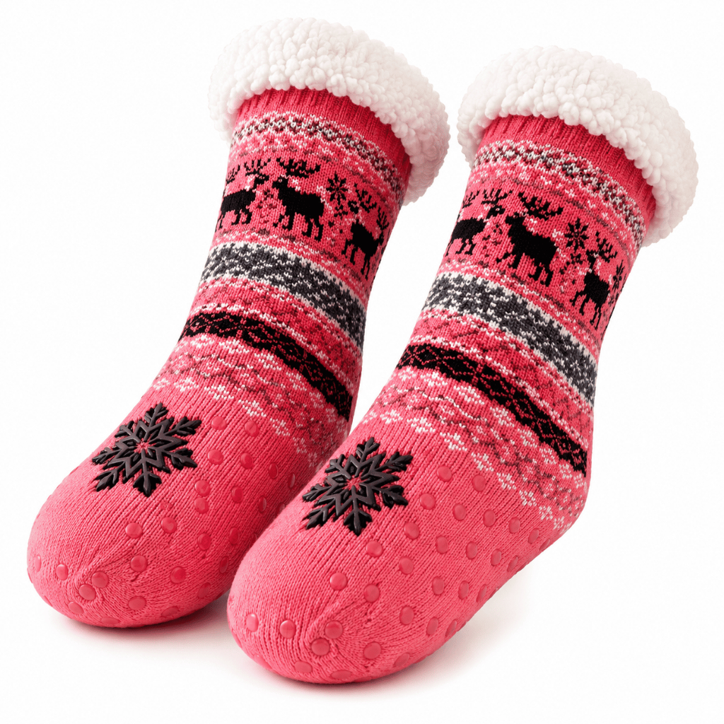 Meia Pantufa Térmica Antiderrapante Forrada com Pelúcia Feminina Masculina