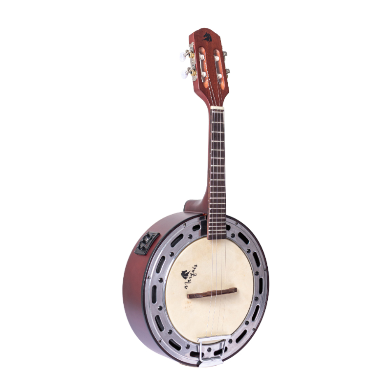 Banjo Marques Natural Fosco Ativo A-20 Aro Jateado + Kit Capotraste