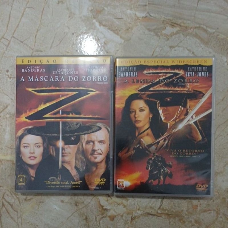 COMBO ZORRO - A MÁSCARA DO ZORRO + A LENDA DO ZORRO - DVDS ORIGINAIS