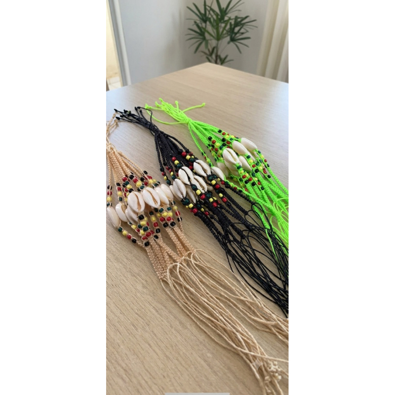 ⁠Kit 12 Pulseiras De Búzios Macramé Atacado Revenda - Tornozeleira Praia Regulável Unissex
