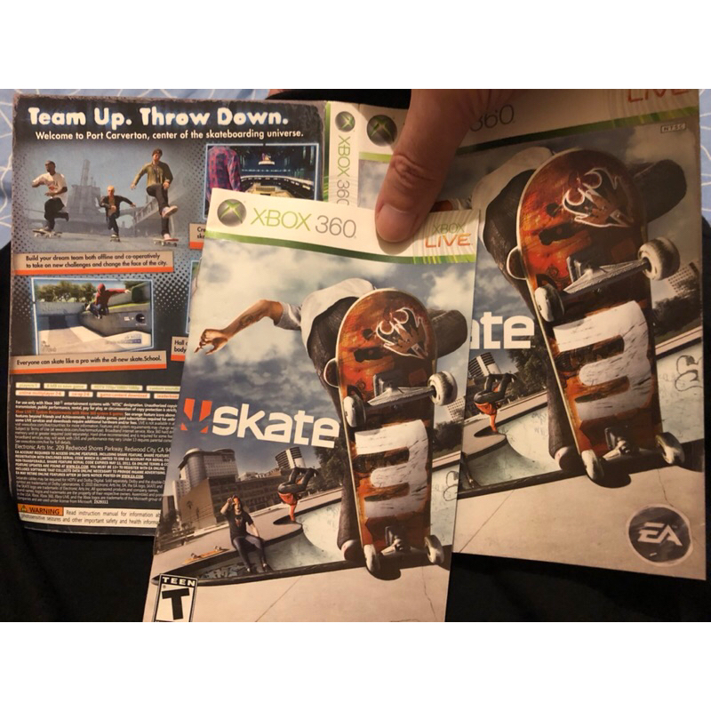 Encarte + Manual Do Jogo Skate 3 Xbox 360 (SEM O JOGO)