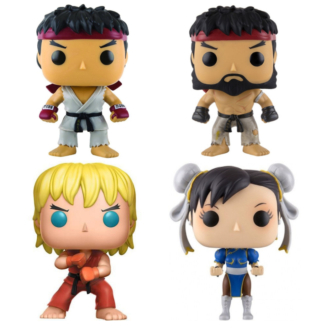 Bonecos Colecionáveis Action Figure Street Fighter - Ryu, Ken, Chun-Li, Dan.