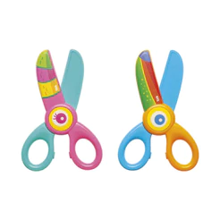 Tesoura Infantil Plástica Tris Nhac 13cm Escolar Segura Corta Papel e Massinha