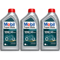 Kit 3 Óleos Mobil Super Moto 10w30 Mx 4 Tempos 1 Litro