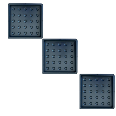 Gme Formas Molde Alerta Bola Orientação vizual 3 Pcs 25x25x2,5 Segurança p/Deficientes Visuais Piso Tatil Reutilizavel