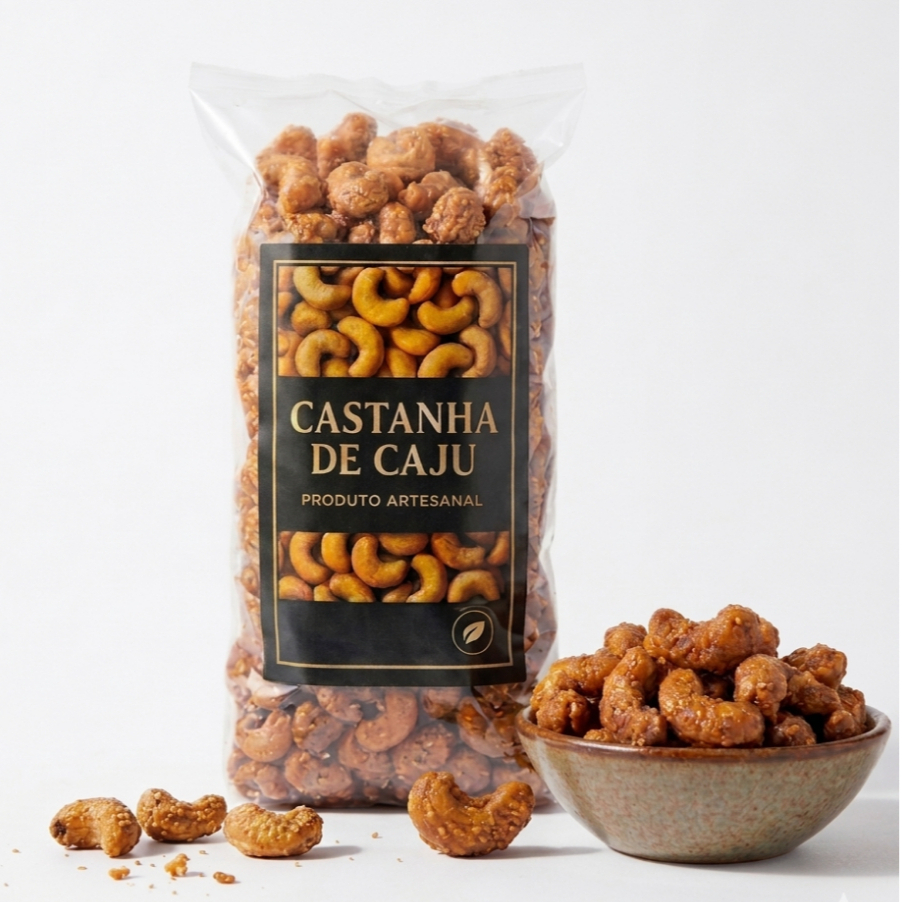 Castanha de Caju Caramelizada Torrada Crocante