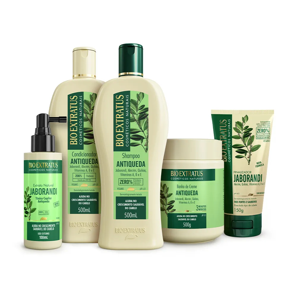 Kit Bio Extratus Antiqueda Jaborandi 500mL/g Linha Completa