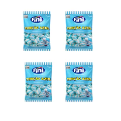 4 Unidades Marshmallows Fini Torção Azul 250g