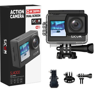 SJCAM SJ4000 Câmera De Ação Dupla De Tela 4K 30M Câmeras De Vídeo Esportiva HD À Prova D'água Anti-Vibração