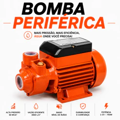 Motobomba Periférica Bivolt Bomba de Água Periférica Bomba Caixa D'água 750W Bomba 1Cv Foxlux