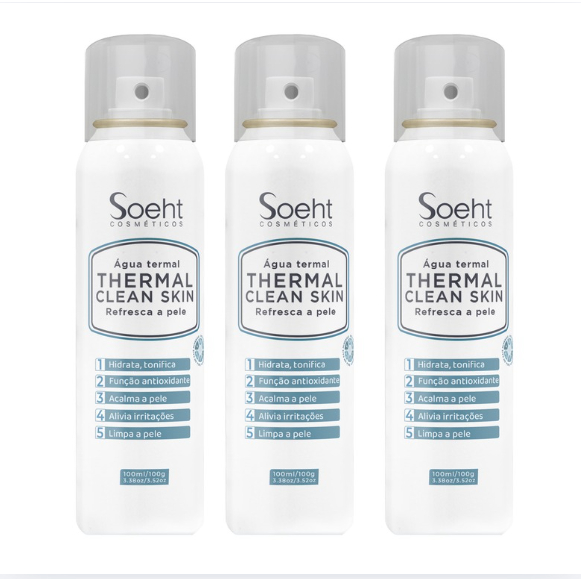 ÁGUA THERMAL SEM GÁS 100ml - THERMAL CLEAN SKIN
