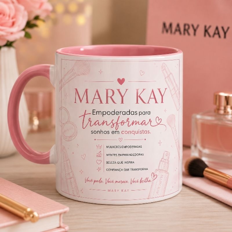 💖 Caneca Mary Kay – Beleza, Empoderamento e Sucesso! 💖