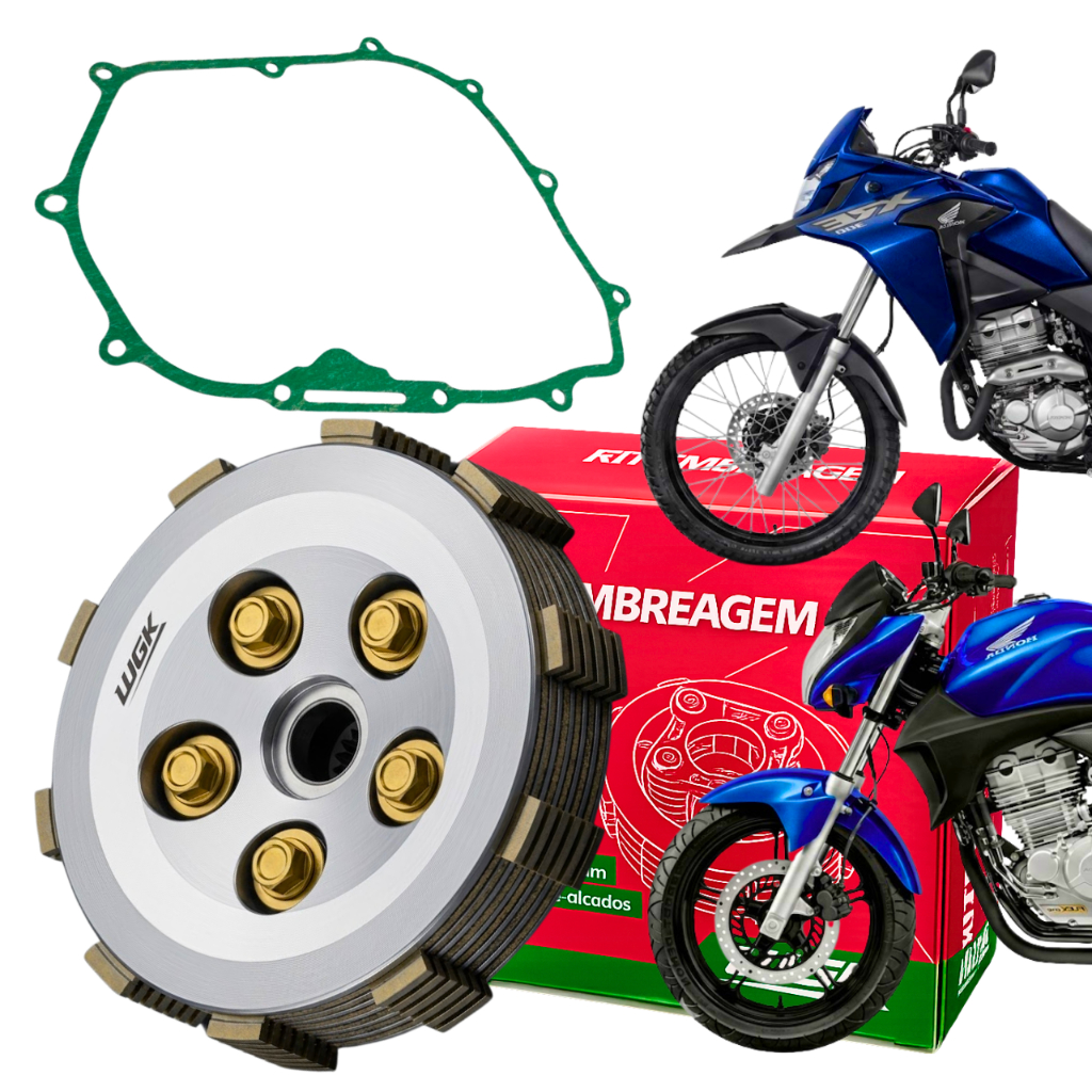 Kit Embreagem Completo + Junta Tampa Direita Honda Xre300 / Cb300 - Wgk