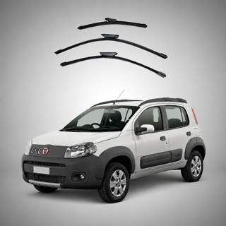 Palheta Limpador De Para-Brisa Fiat Novo Uno Way 2009 A 2015 Proteção Chuva