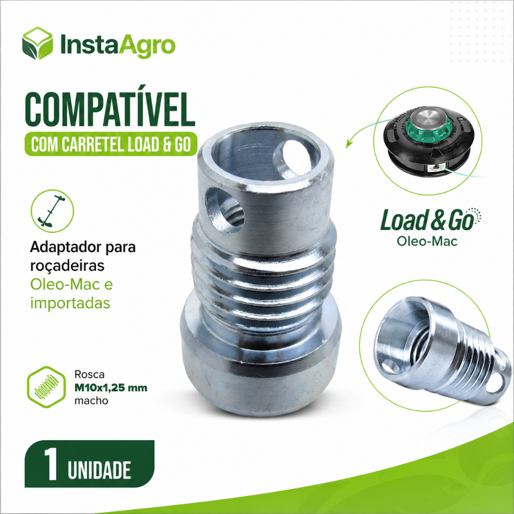 Adaptador De Carretel Para Roçadeira Oleo Mac IMP Oleo E Imp Fio Nylon Corte Grama