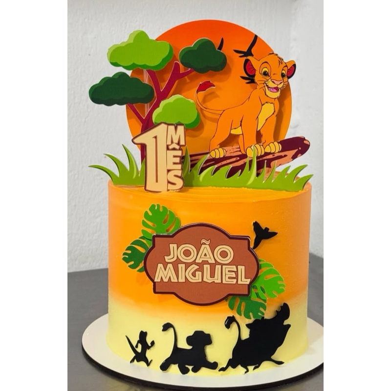 TOPO DE BOLO PERSONALIZADO - REI LEÃO - SIMBA - NALA - REI LEÃO MENINA