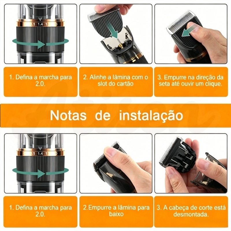 Detalhes do Kit 12 Máquina Tosa Profissional para Cães e Pets, Conjunto Cortador de Pelos Animal