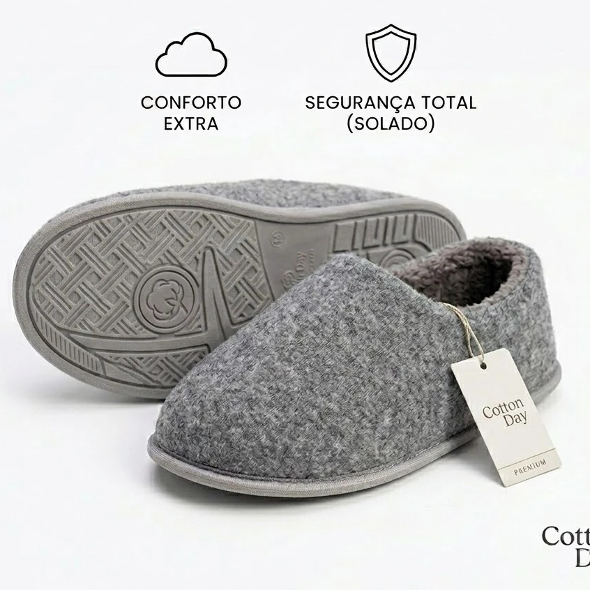Pantufa Botinha Premium Masculina Feminina Peluciada Solado Antiderrapante Quentinha Confortável