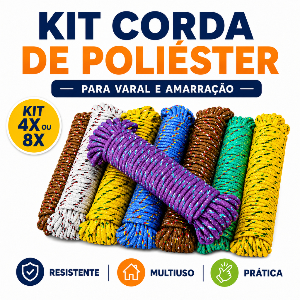 Kit Corda Para Varal De Roupa Corda De Varal Reforçada Corda De Varal Corda De Varal De Roupa