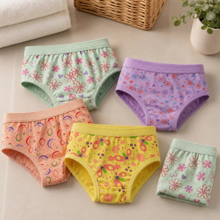 Kit 10 Calcinhas Estampadas Infantil Menina Bebê Forro 100% Algodão Cós Bornel Volta às A…