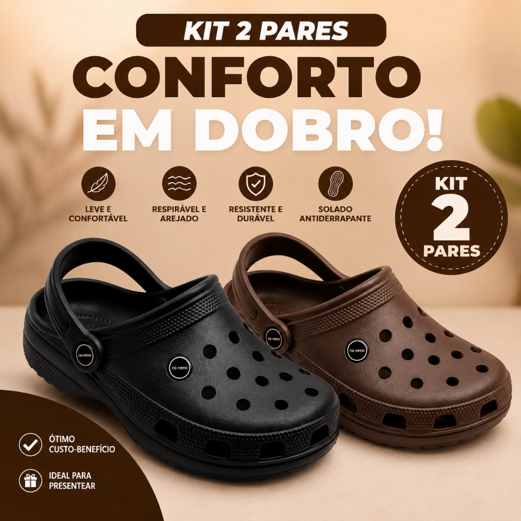 Kit 2 pares Sandália Babuche Unissex Leve e Confortável Adulto e Infantil Chinelo Slide Moderno