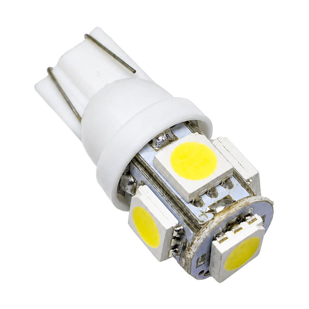 1 Lâmpada Pingão 5 Leds Branco Frio ASX T1005B Iluminação Interna Teto Porta-luvas Porta-malas