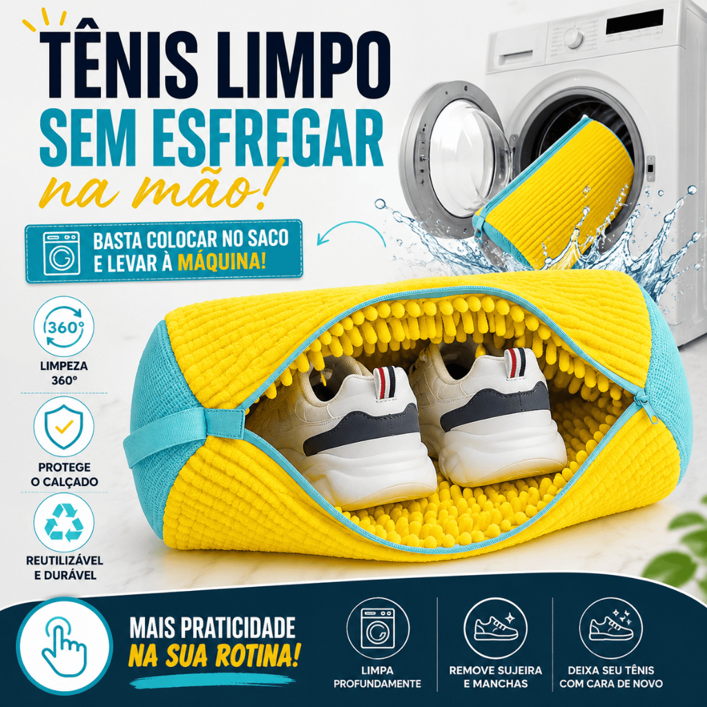1/2/3/4 Saco Para Lavar Tênis Na Máquina de Lavar 360° Bolsa De Limpeza Protetor De Sapatos Com Zíper Reutilizável