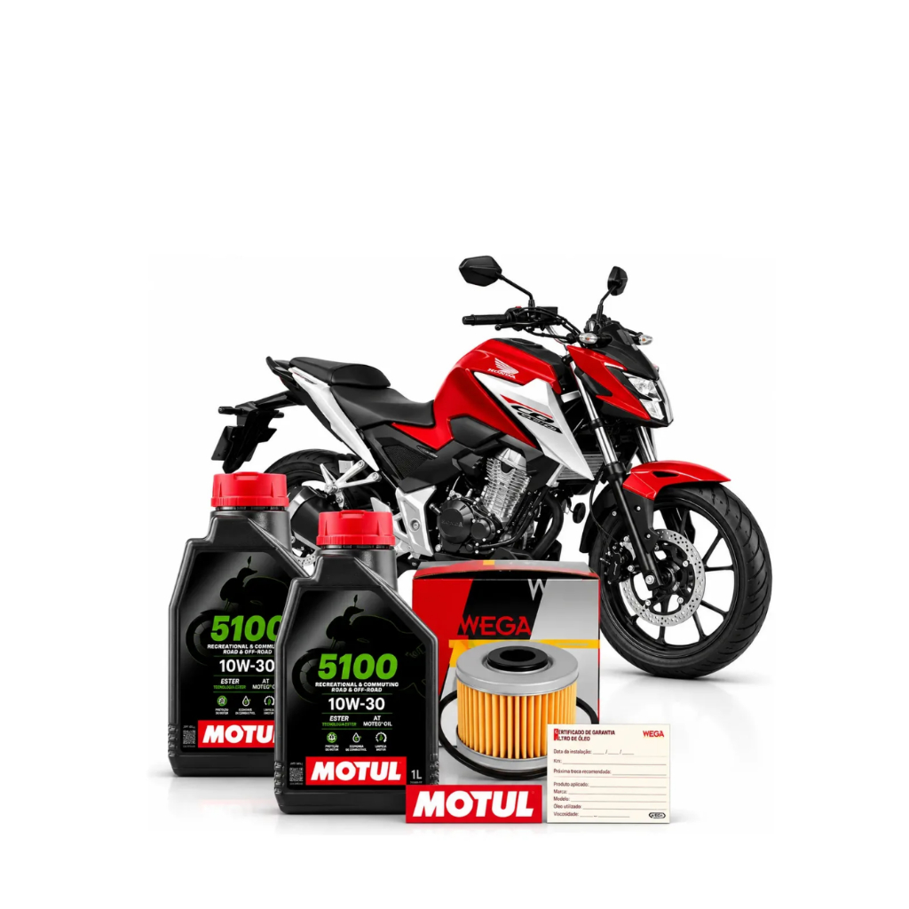 Kit Troca Óleo + Filtro Motul 5100 10w30 Honda Cb 300r Xre