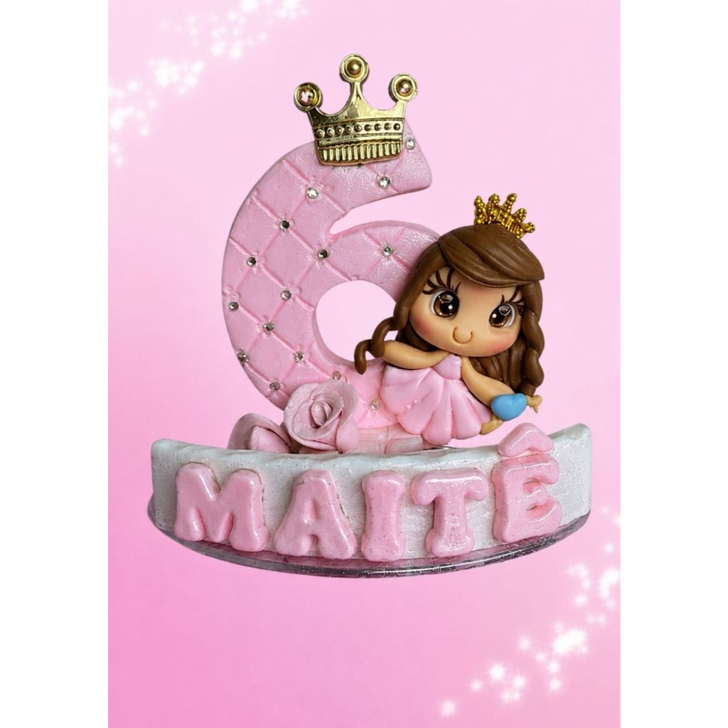 vela personalizada de biscuit princesas