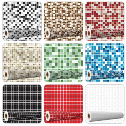 Papel de Parede Pastilhas Adesivo Vinílico à Prova Dágua Lavável