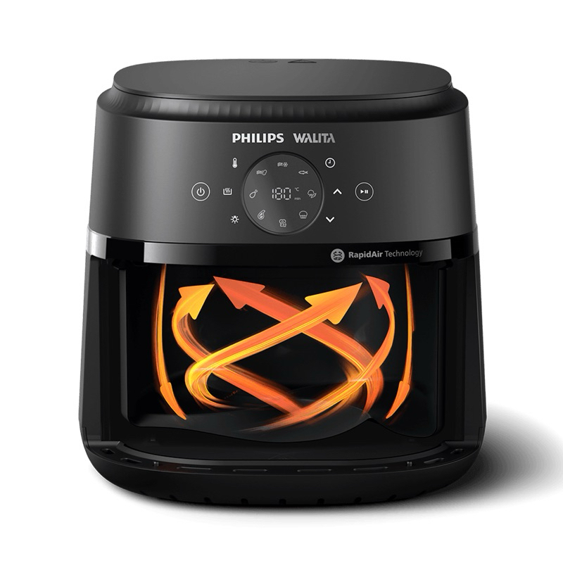 Fritadeira Airfryer Philips Walita Série 2000 6,2L com Visor Preta - NA230/09 (220V)