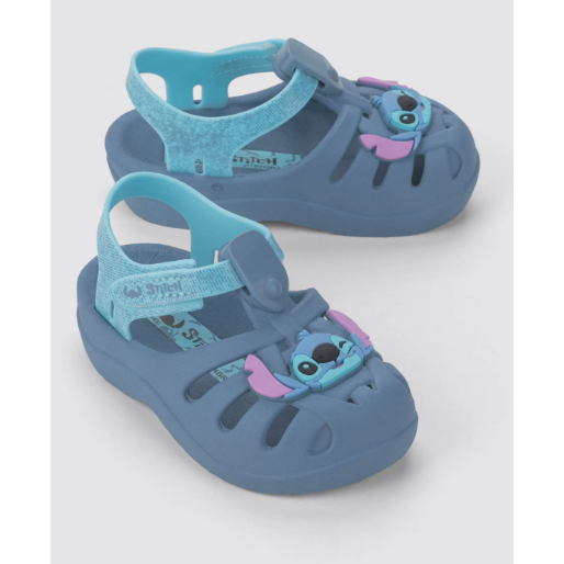 Sandália Aranha de Bebê Disney Magic Babuche Grendene Kids Personagens Stich Disney Borracha