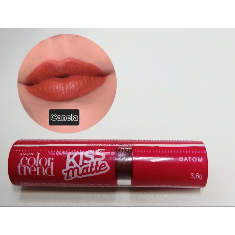 Batom Matte kiss Cor Canela Avon Color Tend 3,6 Validade 04/29
