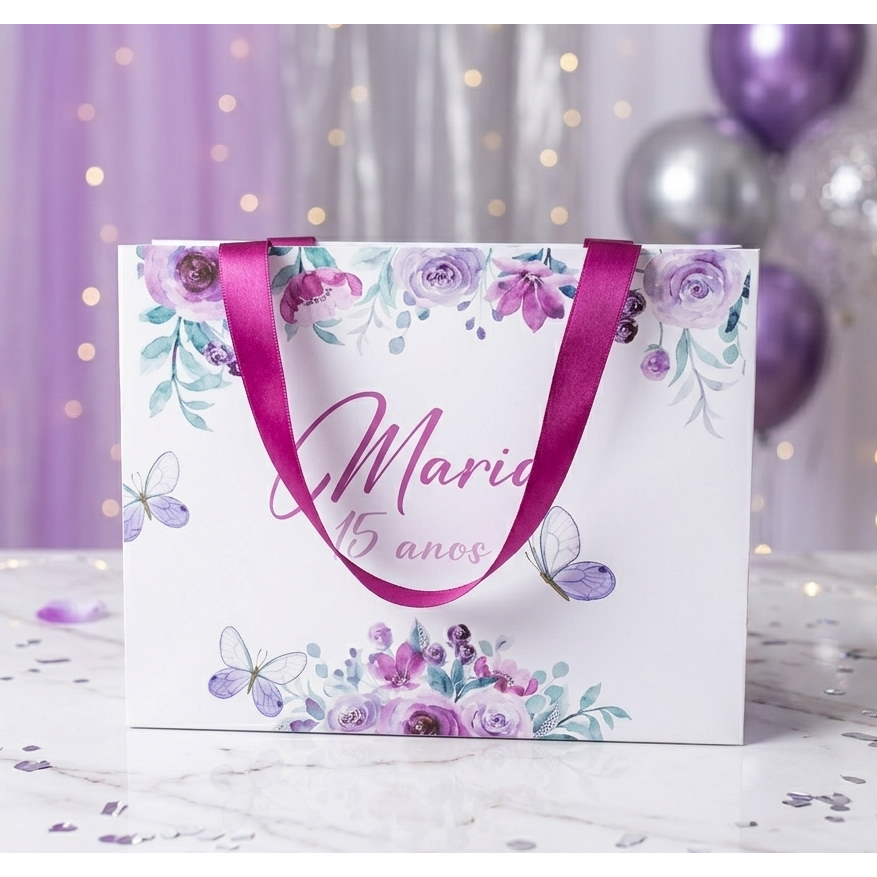 Sacolinha Personalizada 15 ANOS/ Lembrancinha Debutante/  Aniversário15 anos/ Sacolinha