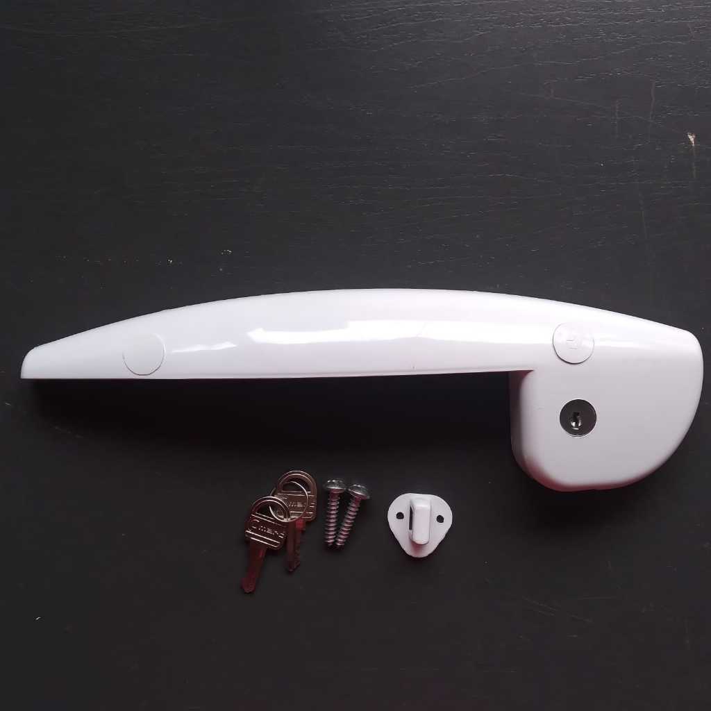 Puxador de tampa cega freezer Fricon horizontal com chave modelo  atual