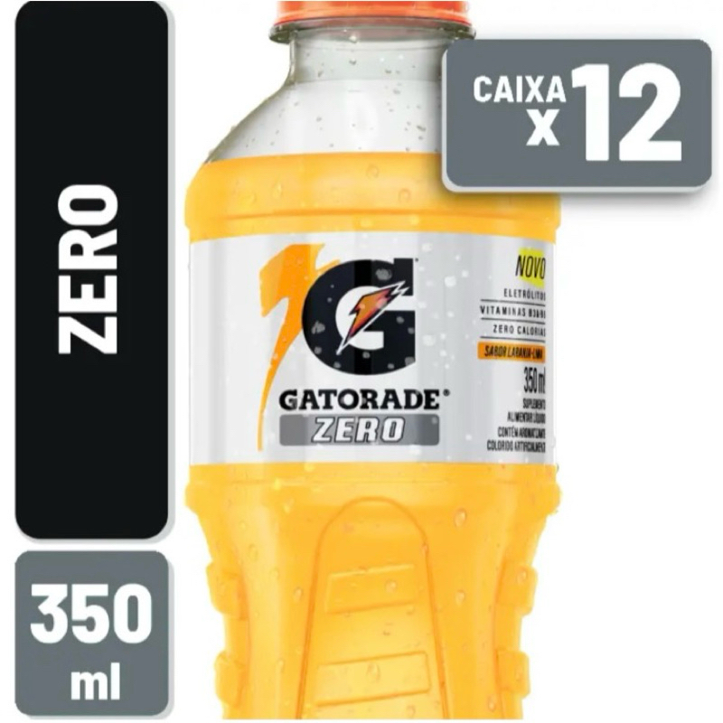 Gatorade Zero Laranja 350ml com 12 unidades