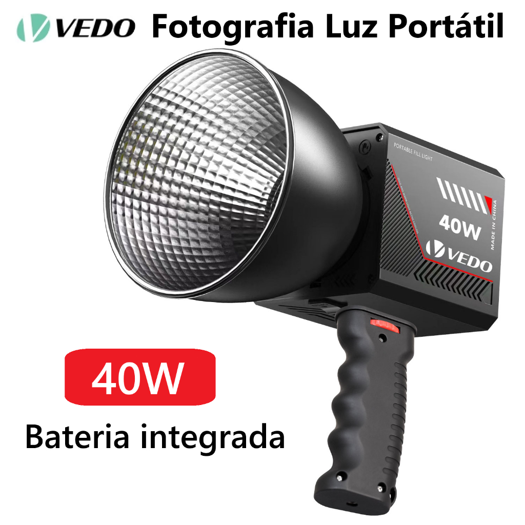 VEDO Luz De Preenchimento Para Fotografia Portátil 40W com Bateria para Live Vlog e Fotografia