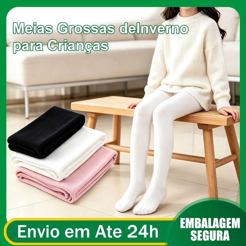 Kit 6 Pares Meia Calça Infantil Grossa Para O Frio Inverno varia