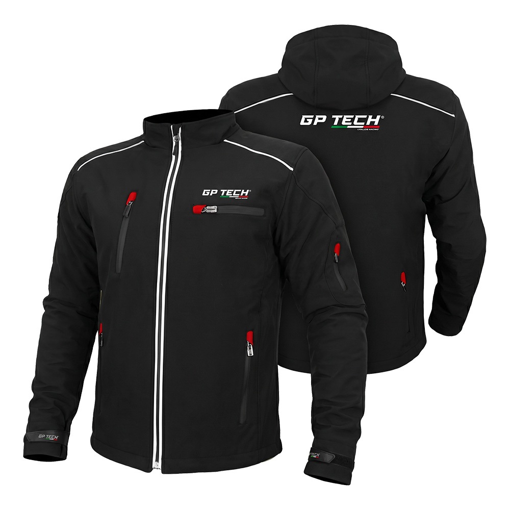 JAQUETA MOTOCICLISTA GP TECH SOFT CASUAL RESISTENTE À ÁGUA C/ PROTEÇÕES