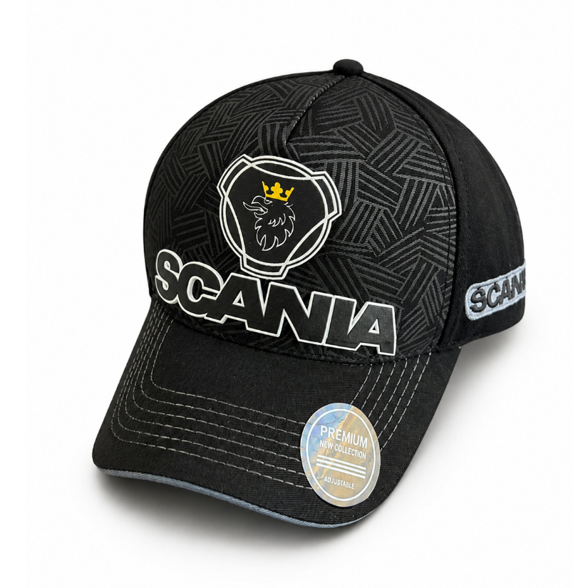 Boné Scania Carro Caminhão Trucker Premium Automotivo Aba Curva Bordado