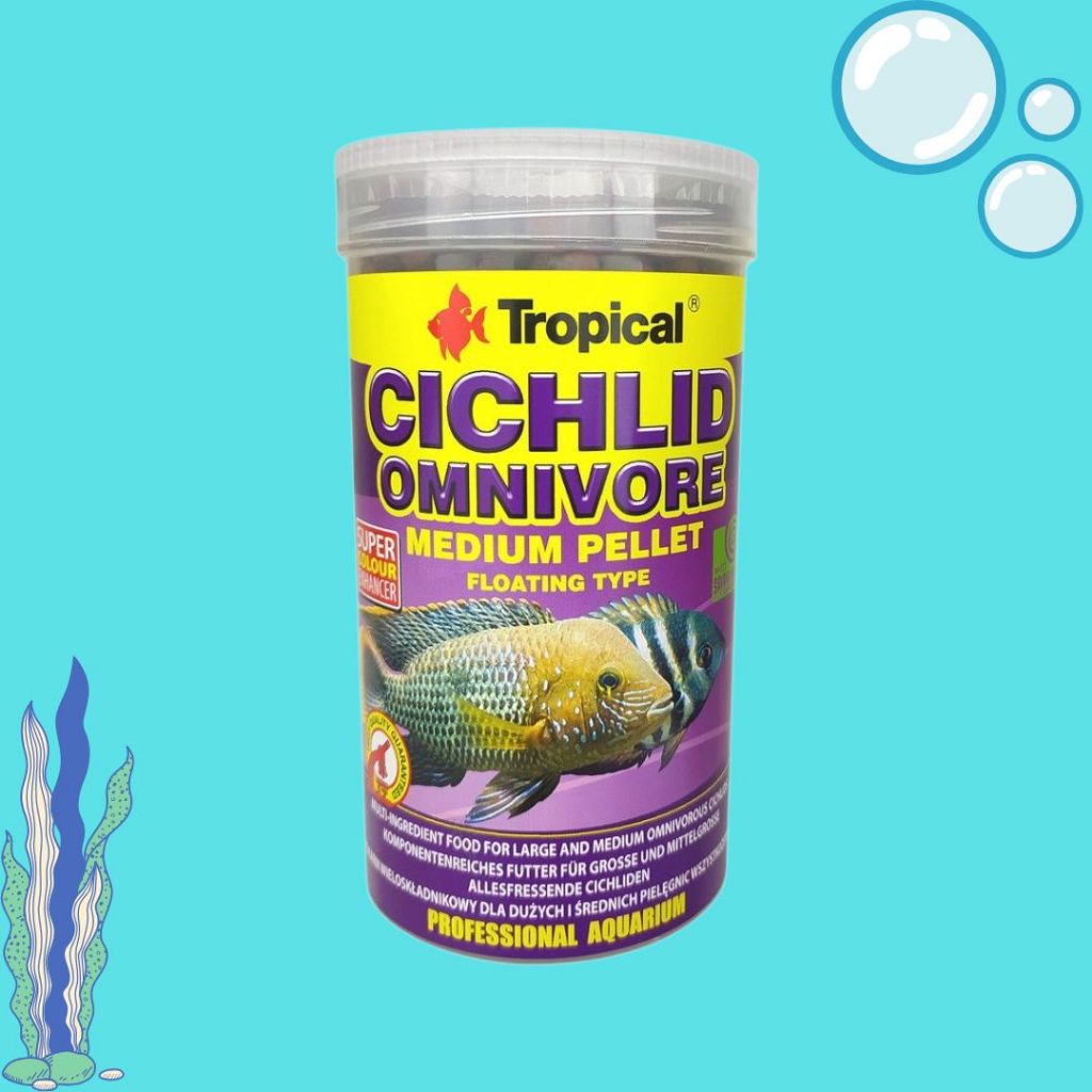 Ração Para Peixe Ciclídeo Onívoro Pellet Médio 180g - Tropical