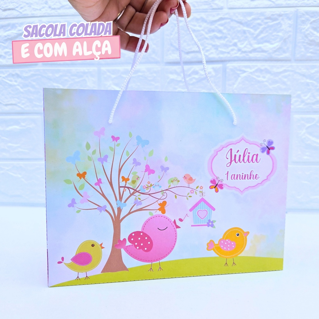 Sacolinha Personalizada Jardim Encantado | Sacolinha Surpresa | Lembrancinha de Festa | Aniversário