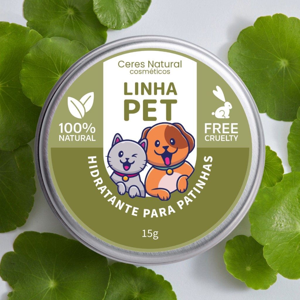 Hidratante de patinhas para cachorros e gatos vegano natural
