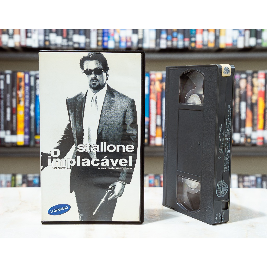 VHS Stallone - O Implacável - LEGENDADO - Sylvester Stallone - Original - Fita de Vídeo Filme - Ação