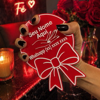 Placa Para Foto De Unhas Expositor Nails Redondo Personalizado Manicure - Com sua LOGOMARCA