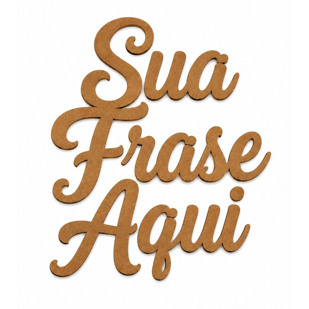 Letreiro Personalizado Mdf Cru 60x40cm Nome Ou Frase Decoração