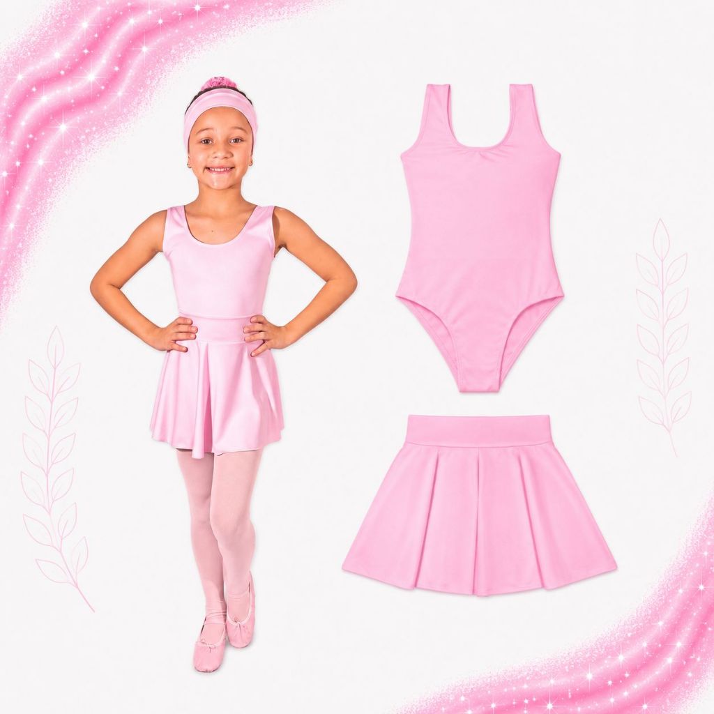 Collant Regatinha + Saia De Cós