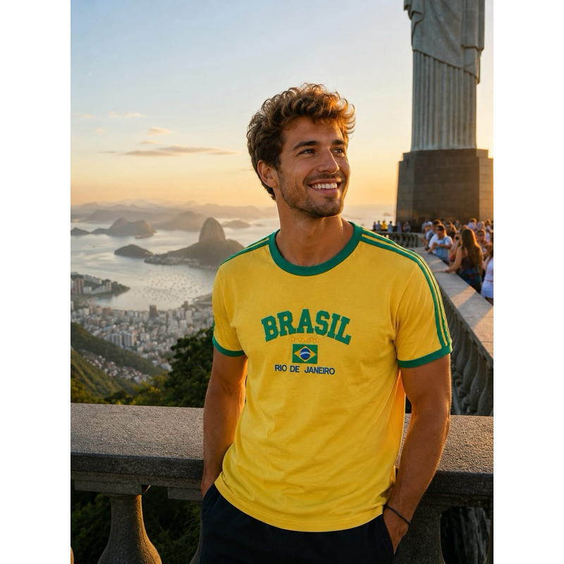 Camisa Camiseta do Brasil Bordada