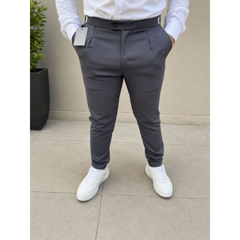 CALÇA ALFAIATARIA MASCULINA C/AJUSTE LATERAL.