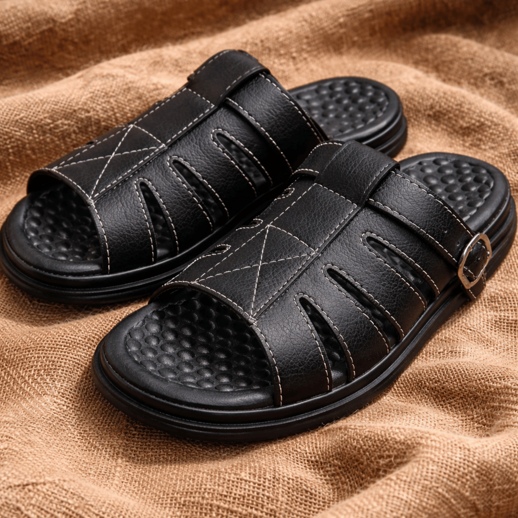 Sandália Franciscana Masculina Sintética Anatômica Confortável Ajustável Antiderrapante Casual Premium